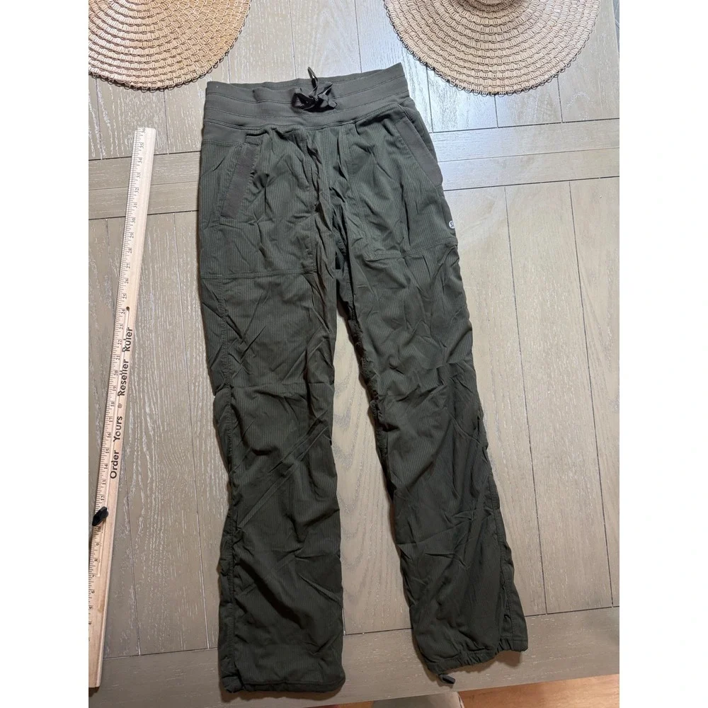 Lululemon Dance Studio Pants Size 4 Olive Green Mid Rise Full Length - Picture 8 of 15